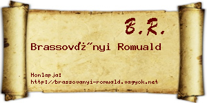 Brassoványi Romuald névjegykártya